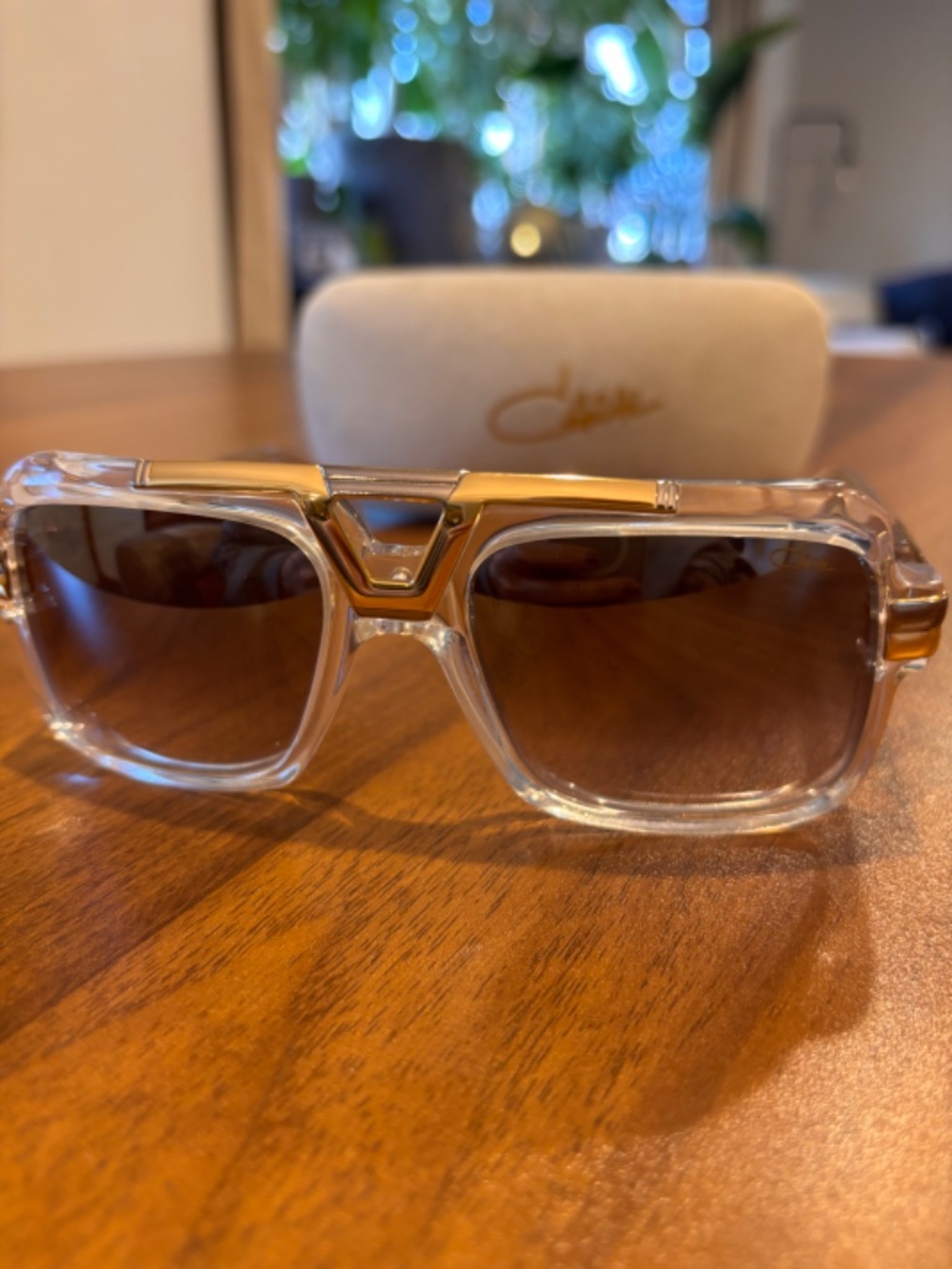 Cazal Legends 664/3 003 Sunglasses Men's Crystal-Gold Plated/Grey Gradient Lens